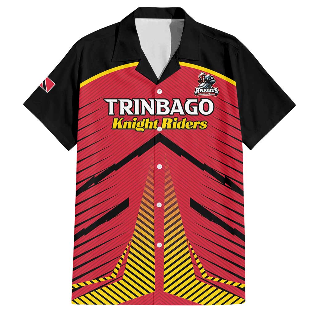 Custom Trinidad and Tobago Cricket Family Matching Off Shoulder Maxi Dress and Hawaiian Shirt Wave Yuh Flag - Trinbago Strong