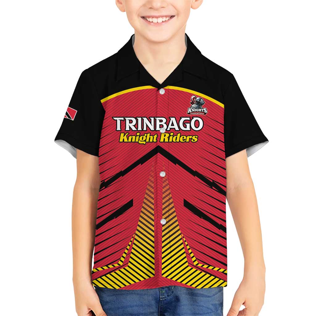 Custom Trinidad and Tobago Cricket Family Matching Off Shoulder Maxi Dress and Hawaiian Shirt Wave Yuh Flag - Trinbago Strong