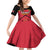 Custom Trinidad and Tobago Cricket Family Matching Off Shoulder Short Dress and Hawaiian Shirt Wave Yuh Flag - Trinbago Strong