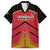 Custom Trinidad and Tobago Cricket Family Matching Short Sleeve Bodycon Dress and Hawaiian Shirt Wave Yuh Flag - Trinbago Strong