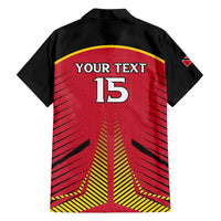 Custom Trinidad and Tobago Cricket Family Matching Tank Maxi Dress and Hawaiian Shirt Wave Yuh Flag - Trinbago Strong