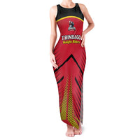 Custom Trinidad and Tobago Cricket Family Matching Tank Maxi Dress and Hawaiian Shirt Wave Yuh Flag - Trinbago Strong