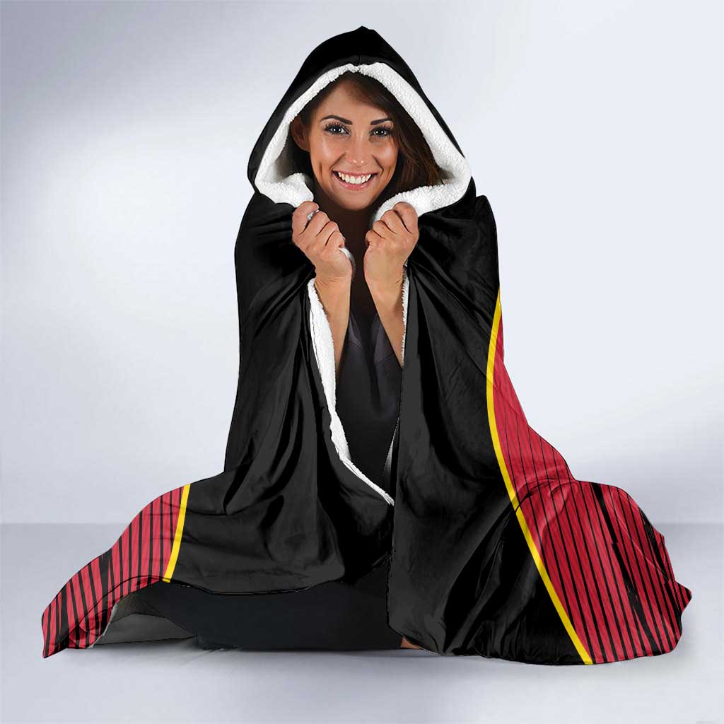 Custom Trinidad and Tobago Cricket Hooded Blanket Wave Yuh Flag - Trinbago Strong