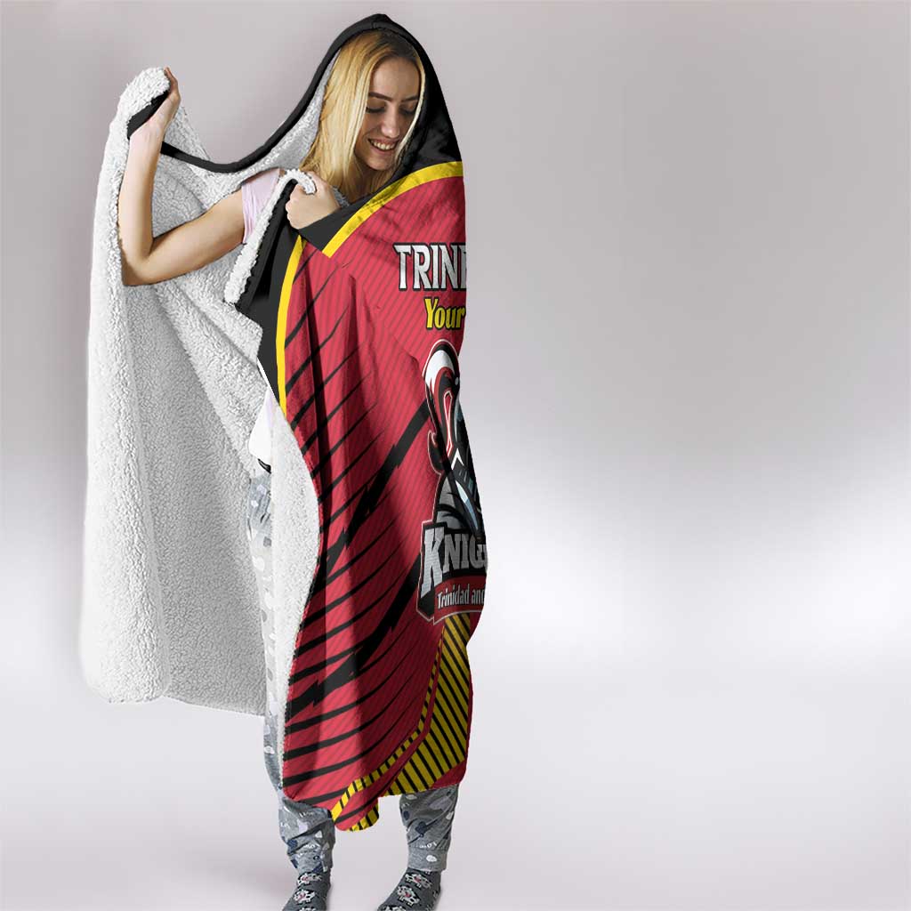 Custom Trinidad and Tobago Cricket Hooded Blanket Wave Yuh Flag - Trinbago Strong