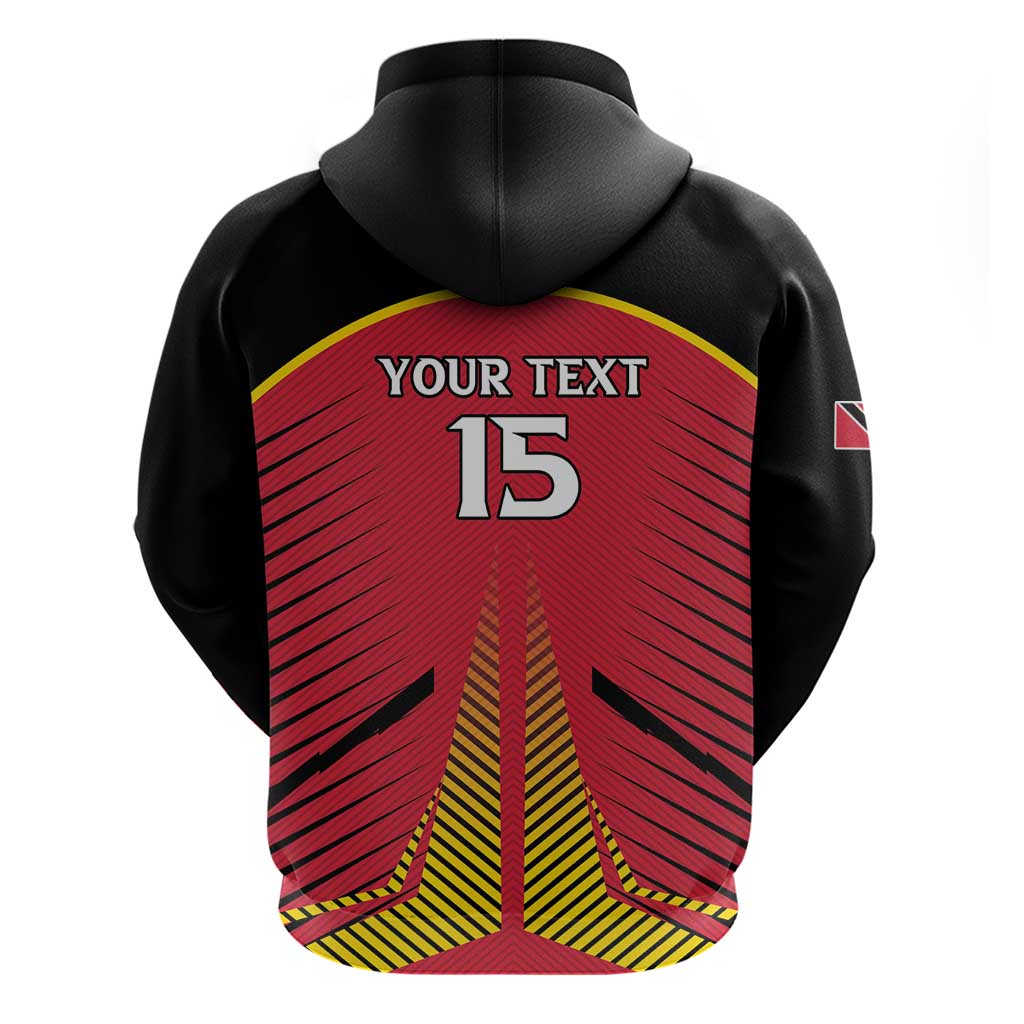 Custom Trinidad and Tobago Cricket Hoodie Wave Yuh Flag - Trinbago Strong