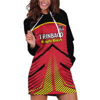 Custom Trinidad and Tobago Cricket Hoodie Dress Wave Yuh Flag - Trinbago Strong