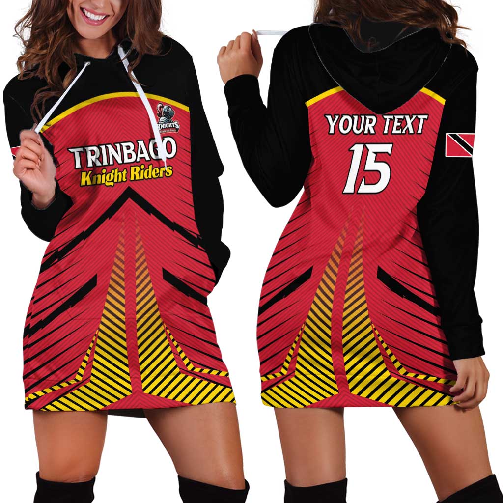 Custom Trinidad and Tobago Cricket Hoodie Dress Wave Yuh Flag - Trinbago Strong