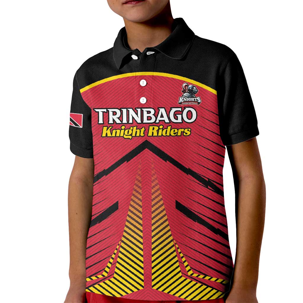 Custom Trinidad and Tobago Cricket Kid Polo Shirt Wave Yuh Flag - Trinbago Strong