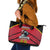 Custom Trinidad and Tobago Cricket Leather Tote Bag Wave Yuh Flag - Trinbago Strong