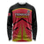 Custom Trinidad and Tobago Cricket Long Sleeve Shirt Wave Yuh Flag - Trinbago Strong