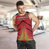 Custom Trinidad and Tobago Cricket Men Tank Top Wave Yuh Flag - Trinbago Strong