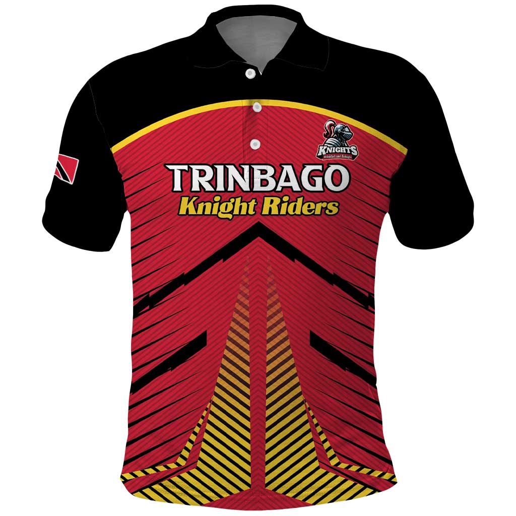 Custom Trinidad and Tobago Cricket Polo Shirt Wave Yuh Flag - Trinbago Strong
