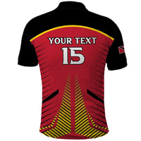 Custom Trinidad and Tobago Cricket Polo Shirt Wave Yuh Flag - Trinbago Strong