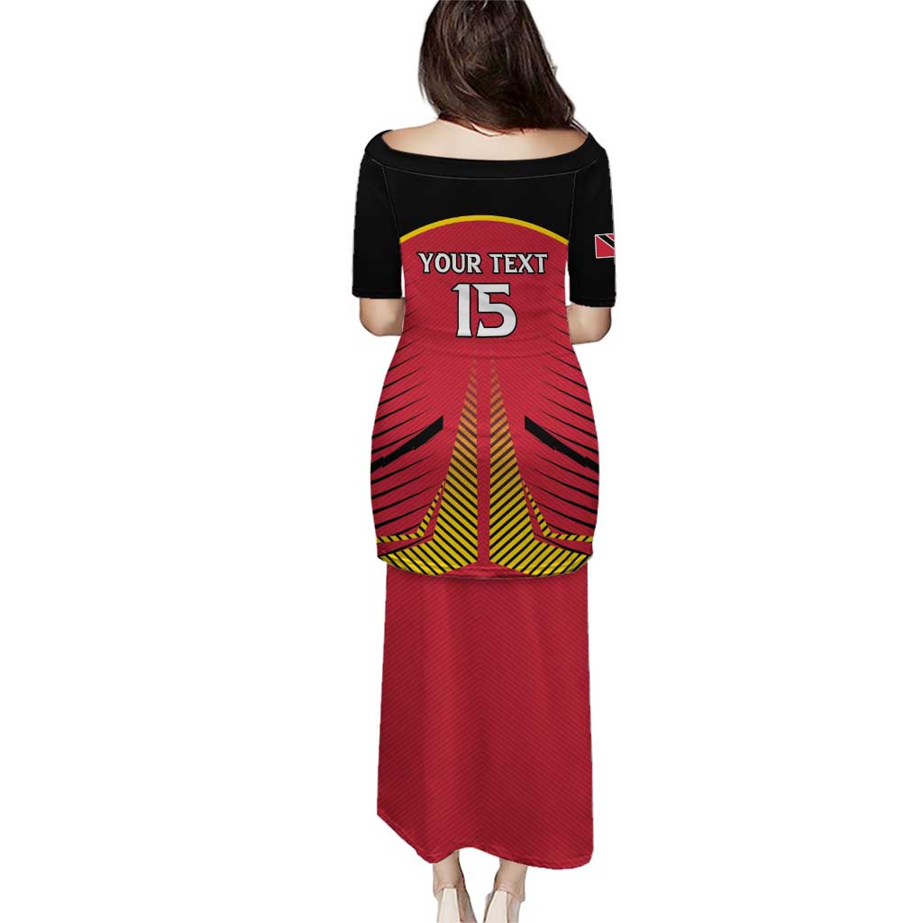 Custom Trinidad and Tobago Cricket Puletasi Wave Yuh Flag - Trinbago Strong