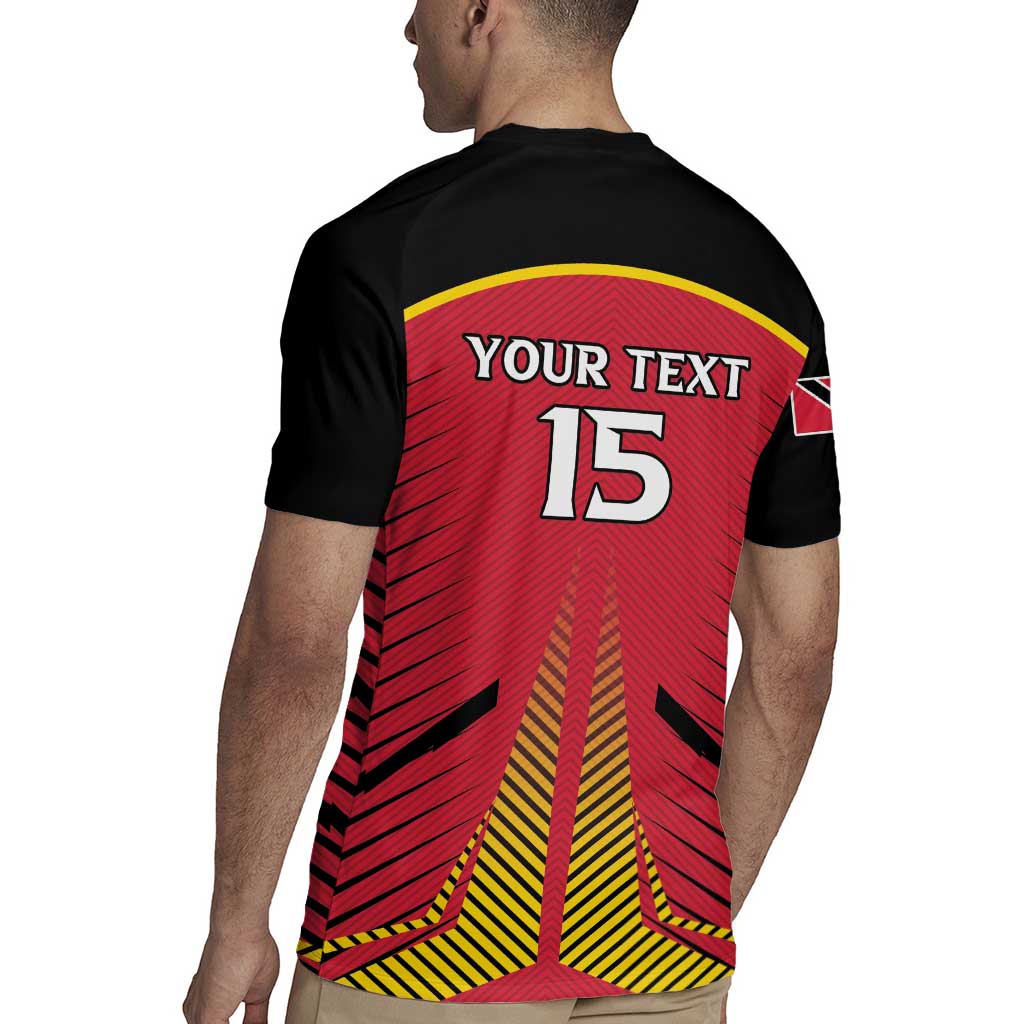 Custom Trinidad and Tobago Cricket Rugby Jersey Wave Yuh Flag - Trinbago Strong
