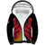 Custom Trinidad and Tobago Cricket Sherpa Hoodie Wave Yuh Flag - Trinbago Strong