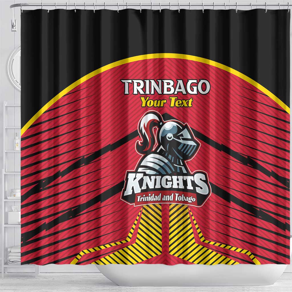 Custom Trinidad and Tobago Cricket Shower Curtain Wave Yuh Flag - Trinbago Strong