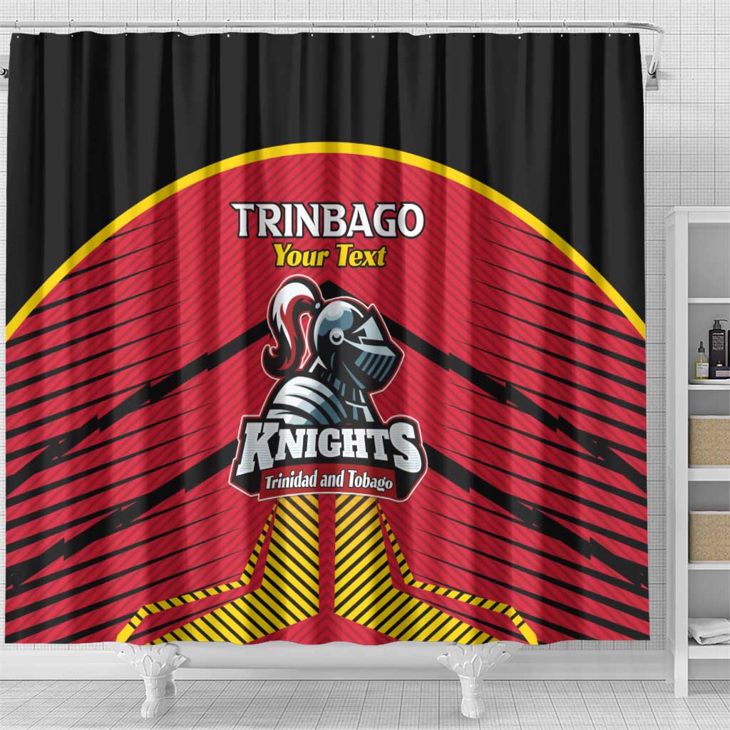 Custom Trinidad and Tobago Cricket Shower Curtain Wave Yuh Flag - Trinbago Strong