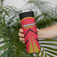 Custom Trinidad and Tobago Cricket Skinny Tumbler Wave Yuh Flag - Trinbago Strong