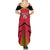 Custom Trinidad and Tobago Cricket Summer Maxi Dress Wave Yuh Flag - Trinbago Strong