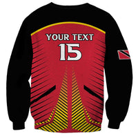 Custom Trinidad and Tobago Cricket Sweatshirt Wave Yuh Flag - Trinbago Strong