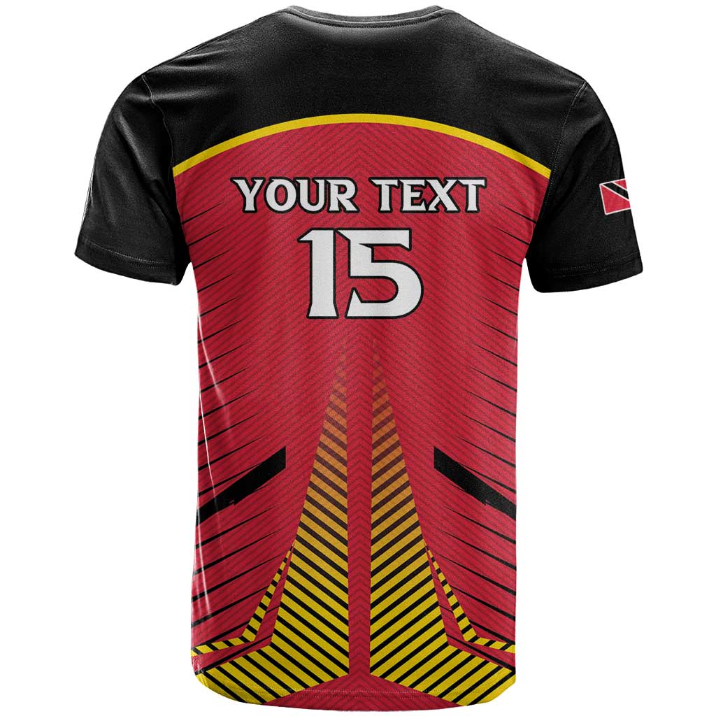 Custom Trinidad and Tobago Cricket T Shirt Wave Yuh Flag - Trinbago Strong