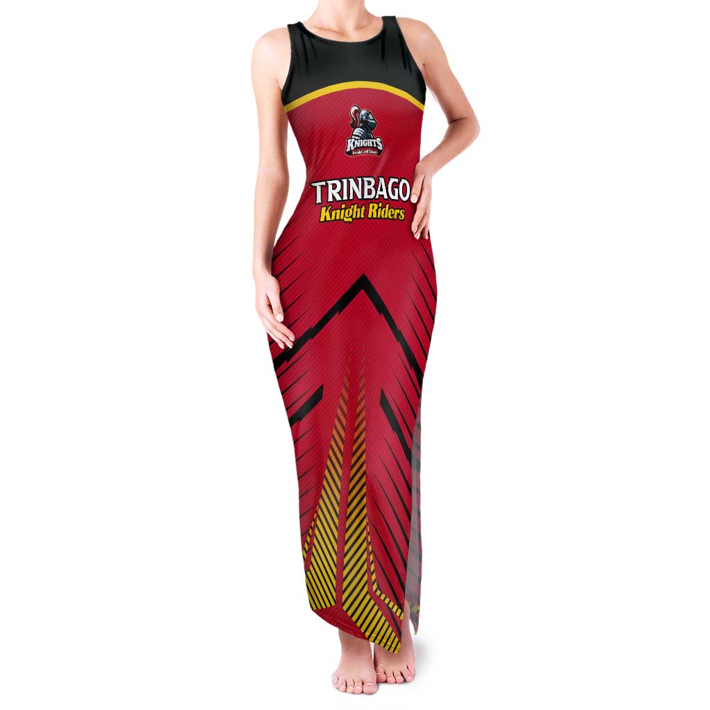 Custom Trinidad and Tobago Cricket Tank Maxi Dress Wave Yuh Flag - Trinbago Strong