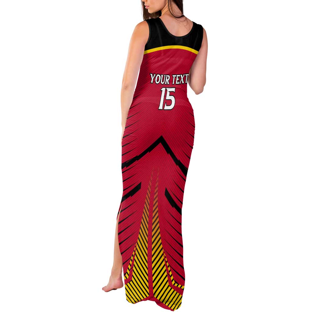 Custom Trinidad and Tobago Cricket Tank Maxi Dress Wave Yuh Flag - Trinbago Strong