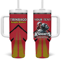 Custom Trinidad and Tobago Cricket Tumbler With Handle Wave Yuh Flag - Trinbago Strong
