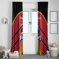 Custom Trinidad and Tobago Cricket Window Curtain Wave Yuh Flag - Trinbago Strong