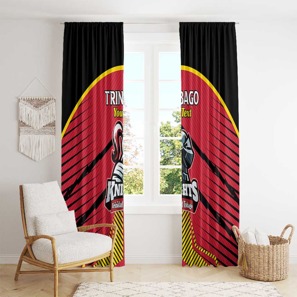 Custom Trinidad and Tobago Cricket Window Curtain Wave Yuh Flag - Trinbago Strong