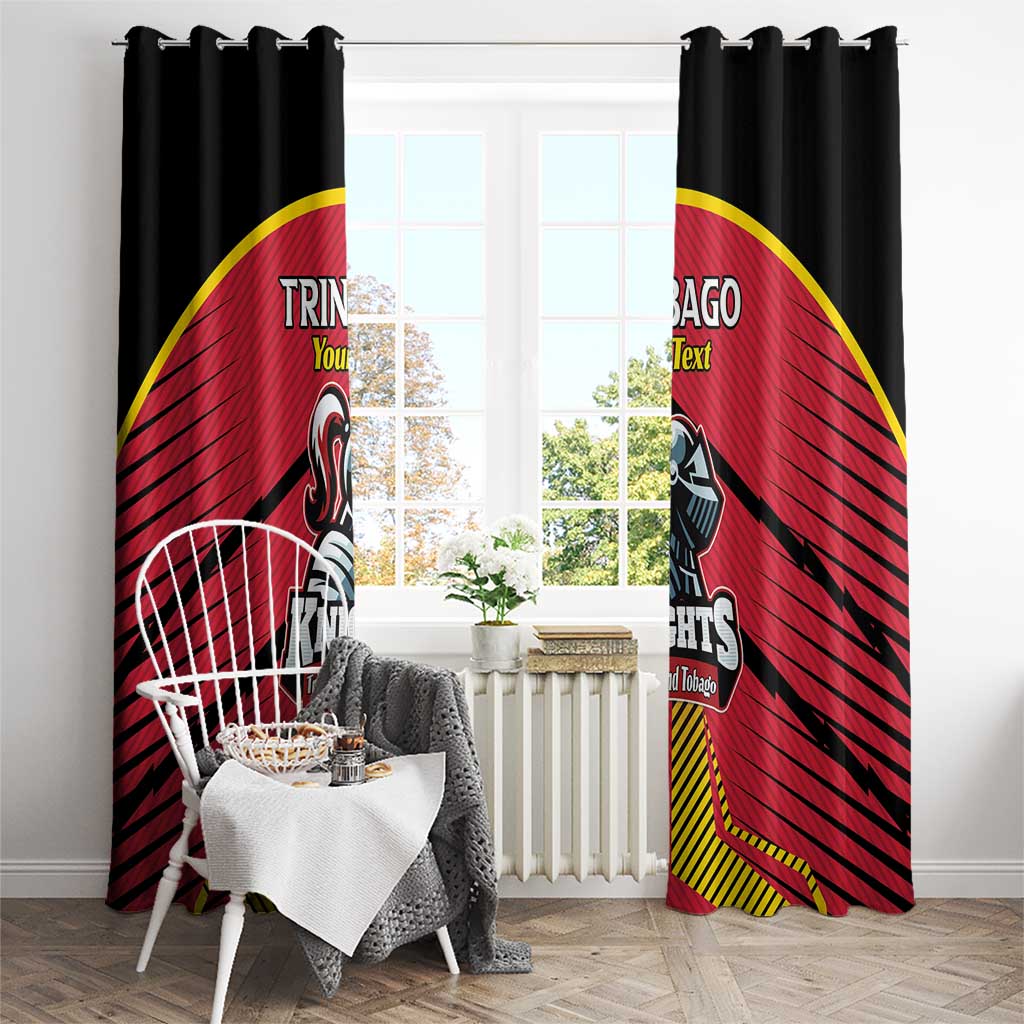 Custom Trinidad and Tobago Cricket Window Curtain Wave Yuh Flag - Trinbago Strong