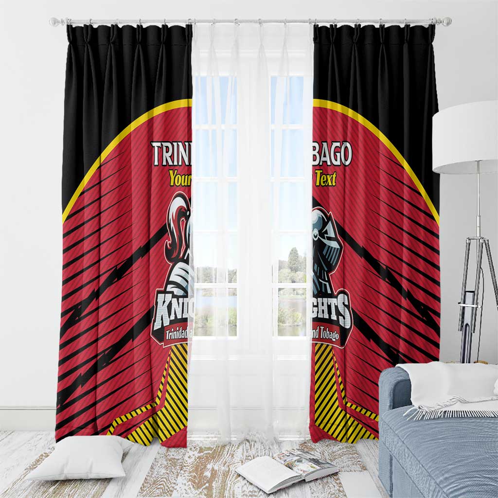 Custom Trinidad and Tobago Cricket Window Curtain Wave Yuh Flag - Trinbago Strong