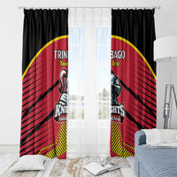 Custom Trinidad and Tobago Cricket Window Curtain Wave Yuh Flag - Trinbago Strong