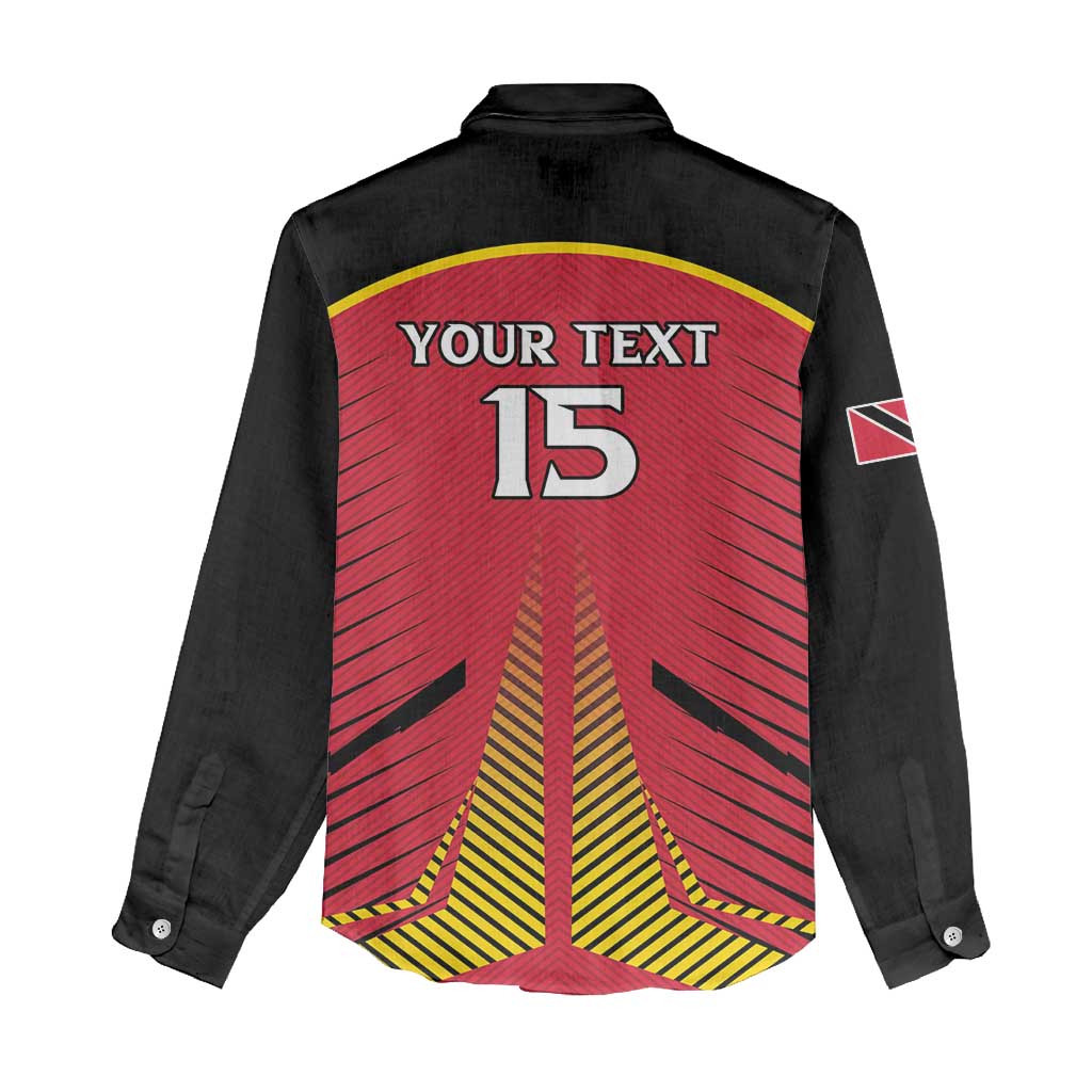 Custom Trinidad and Tobago Cricket Women Casual Shirt Wave Yuh Flag - Trinbago Strong