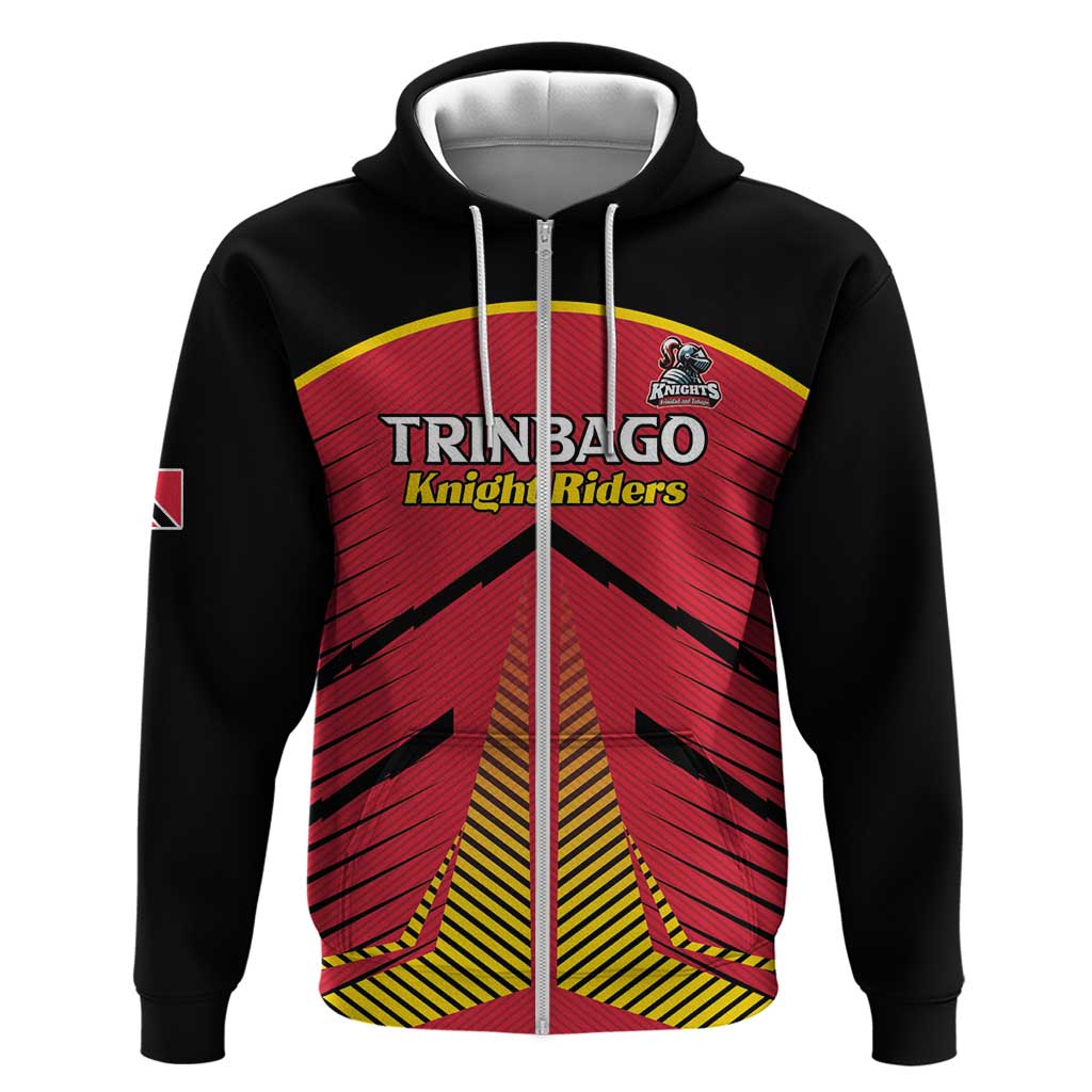 Custom Trinidad and Tobago Cricket Zip Hoodie Wave Yuh Flag - Trinbago Strong