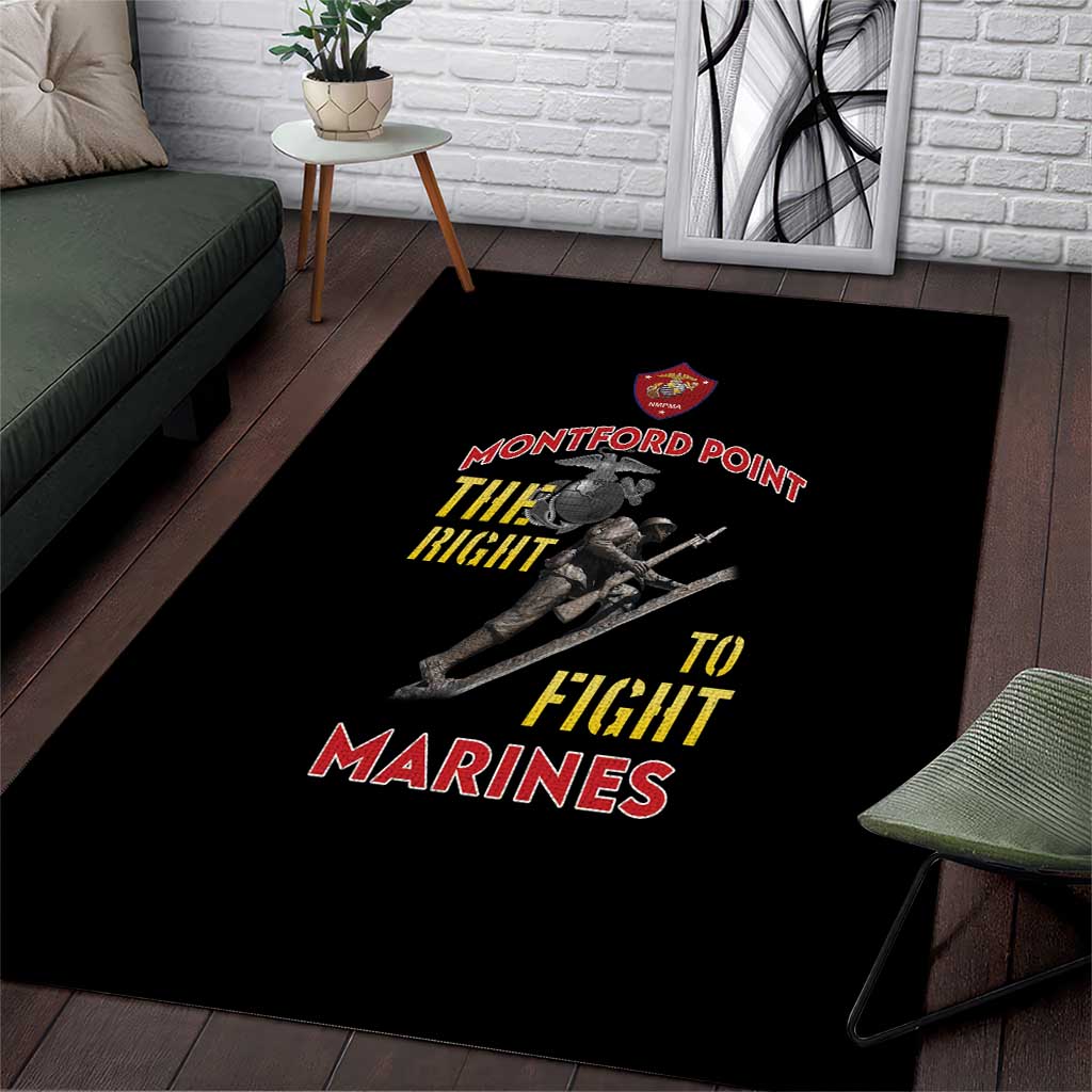 Montford Point Marines Area Rug The Right To Fight - Black - Wonder Print Shop