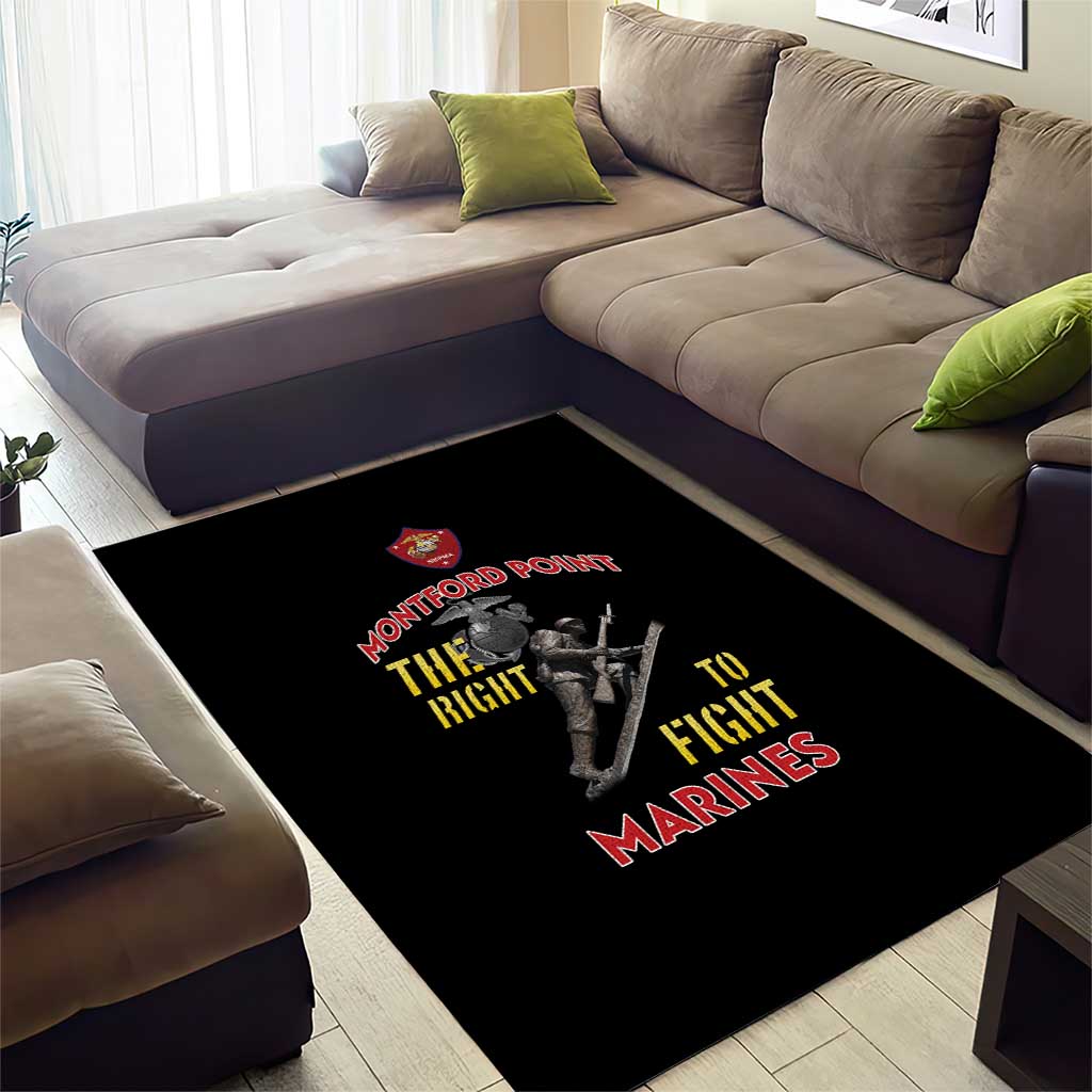Montford Point Marines Area Rug The Right To Fight - Black - Wonder Print Shop