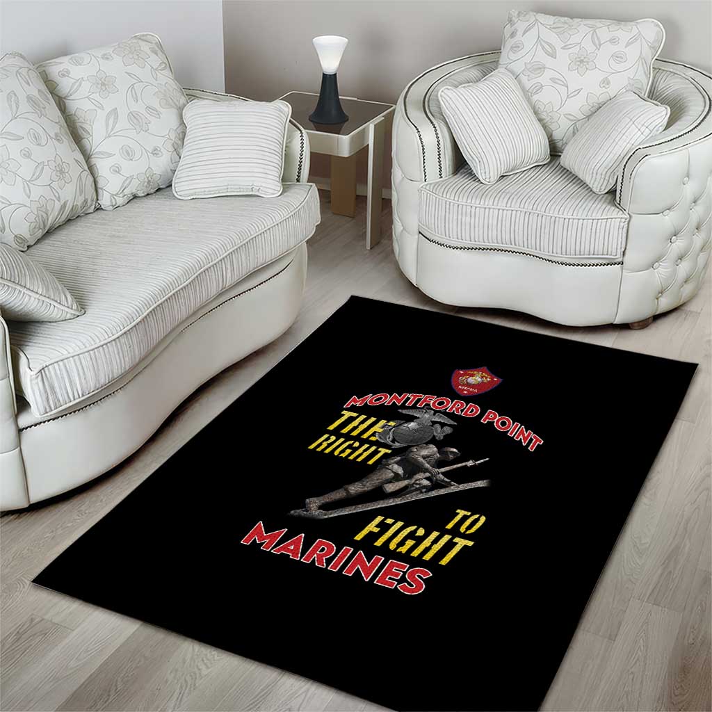 Montford Point Marines Area Rug The Right To Fight - Black - Wonder Print Shop