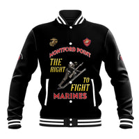 Montford Point Marines Baseball Jacket The Right To Fight - Black - Wonder Print Shop
