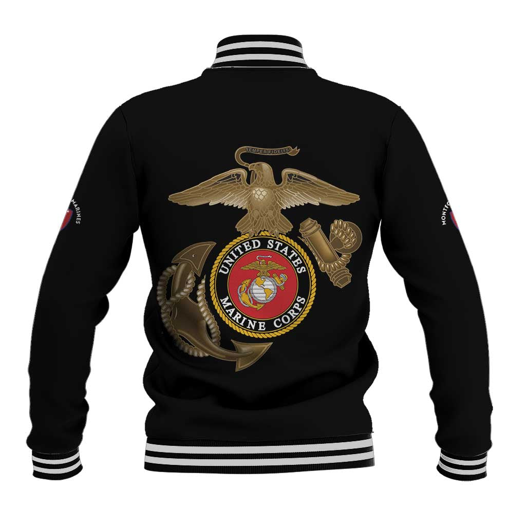 Montford Point Marines Baseball Jacket The Right To Fight - Black - Wonder Print Shop