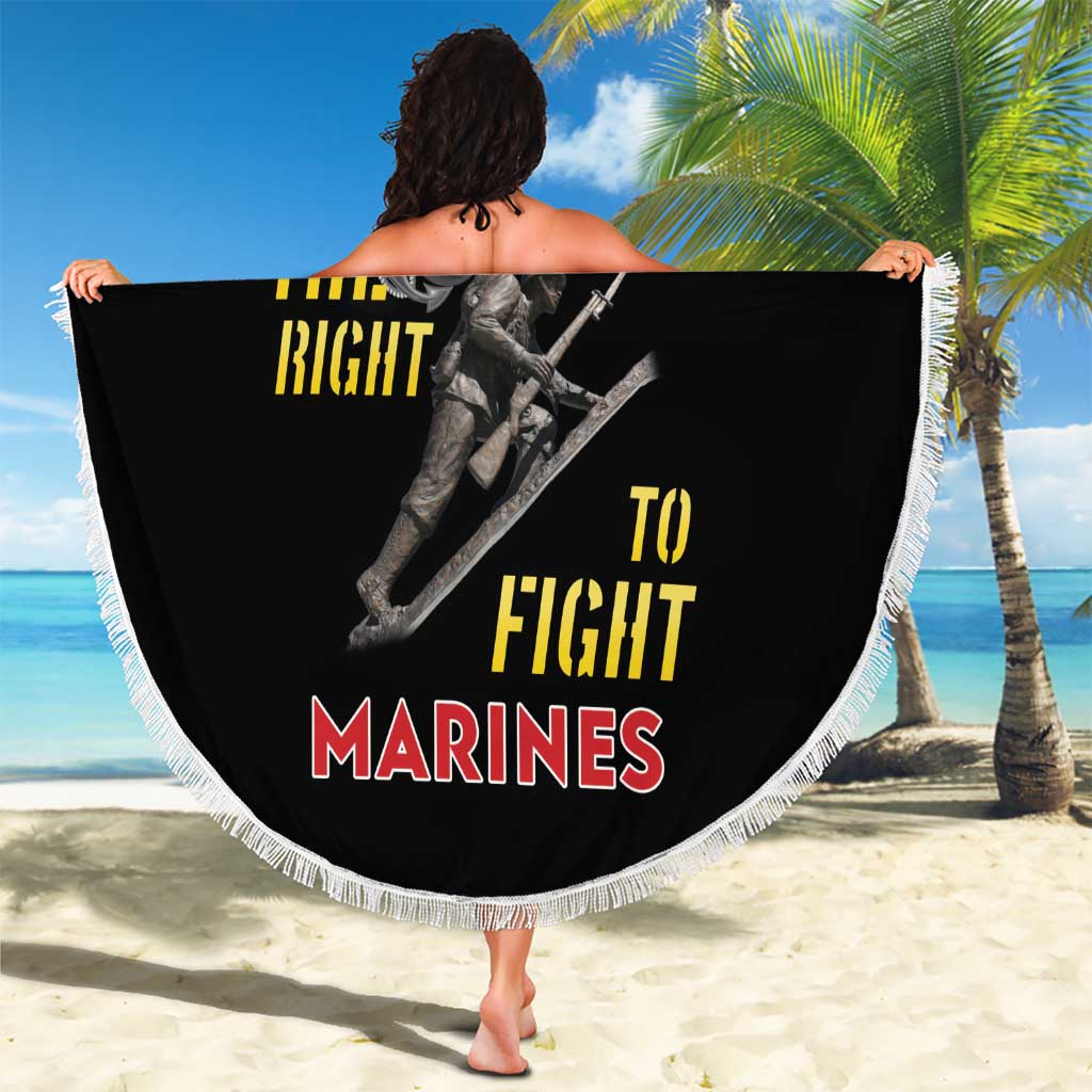 Montford Point Marines Beach Blanket The Right To Fight - Black - Wonder Print Shop