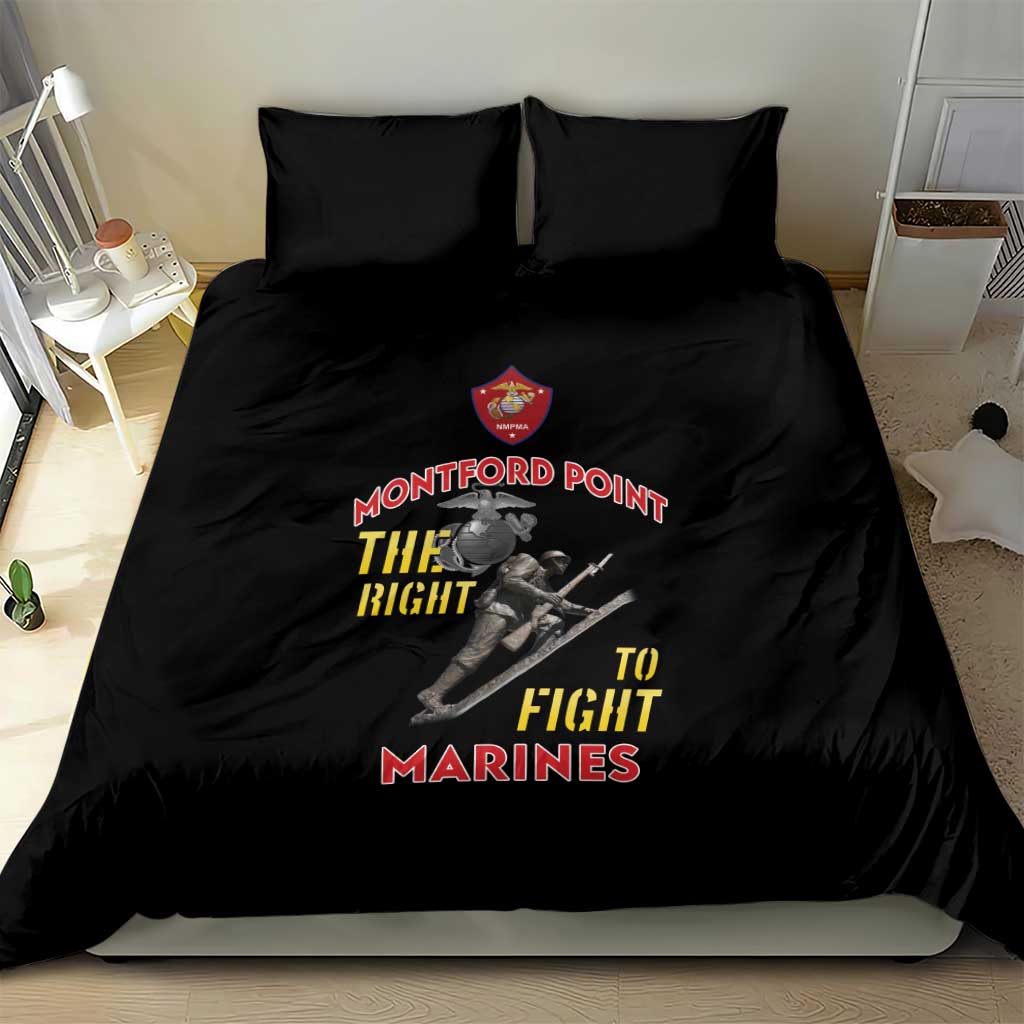 Montford Point Marines Bedding Set The Right To Fight - Black - Wonder Print Shop