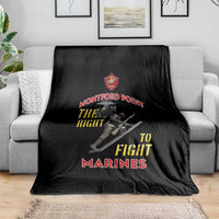 Montford Point Marines Blanket The Right To Fight - Black - Wonder Print Shop