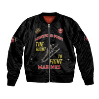 Montford Point Marines Bomber Jacket The Right To Fight - Black - Wonder Print Shop