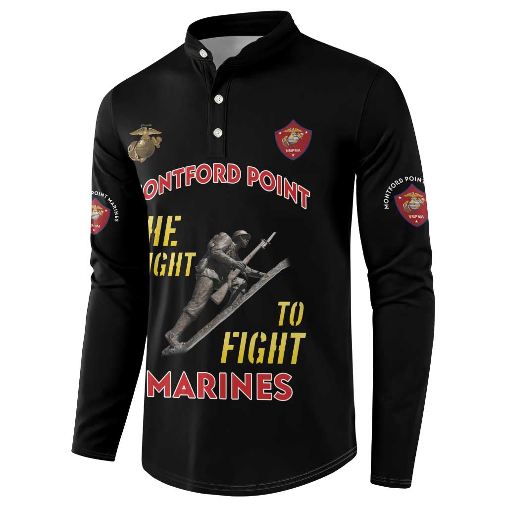 Montford Point Marines Button Sweatshirt The Right To Fight - Black - Wonder Print Shop