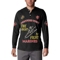Montford Point Marines Button Sweatshirt The Right To Fight - Black - Wonder Print Shop