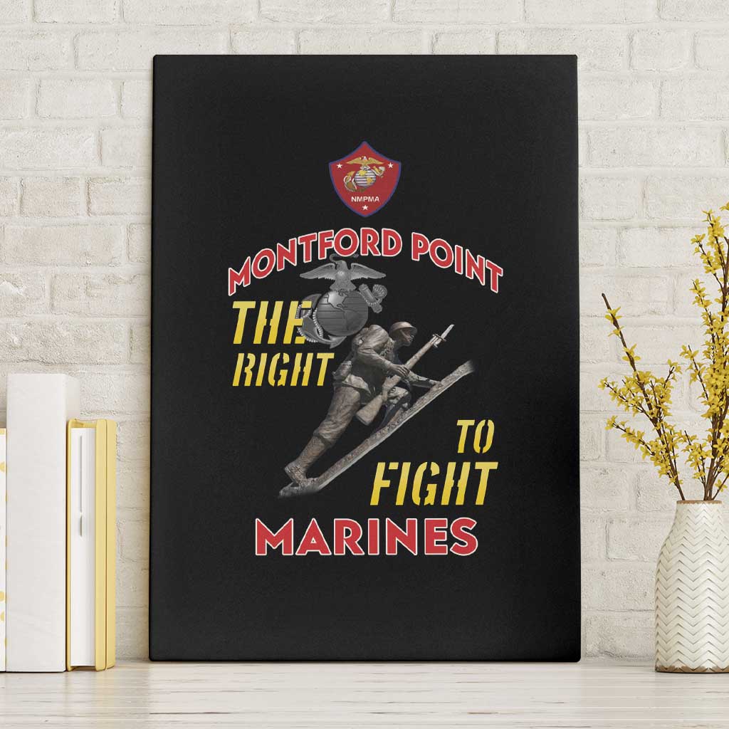 Montford Point Marines Canvas Wall Art The Right To Fight - Black - Wonder Print Shop