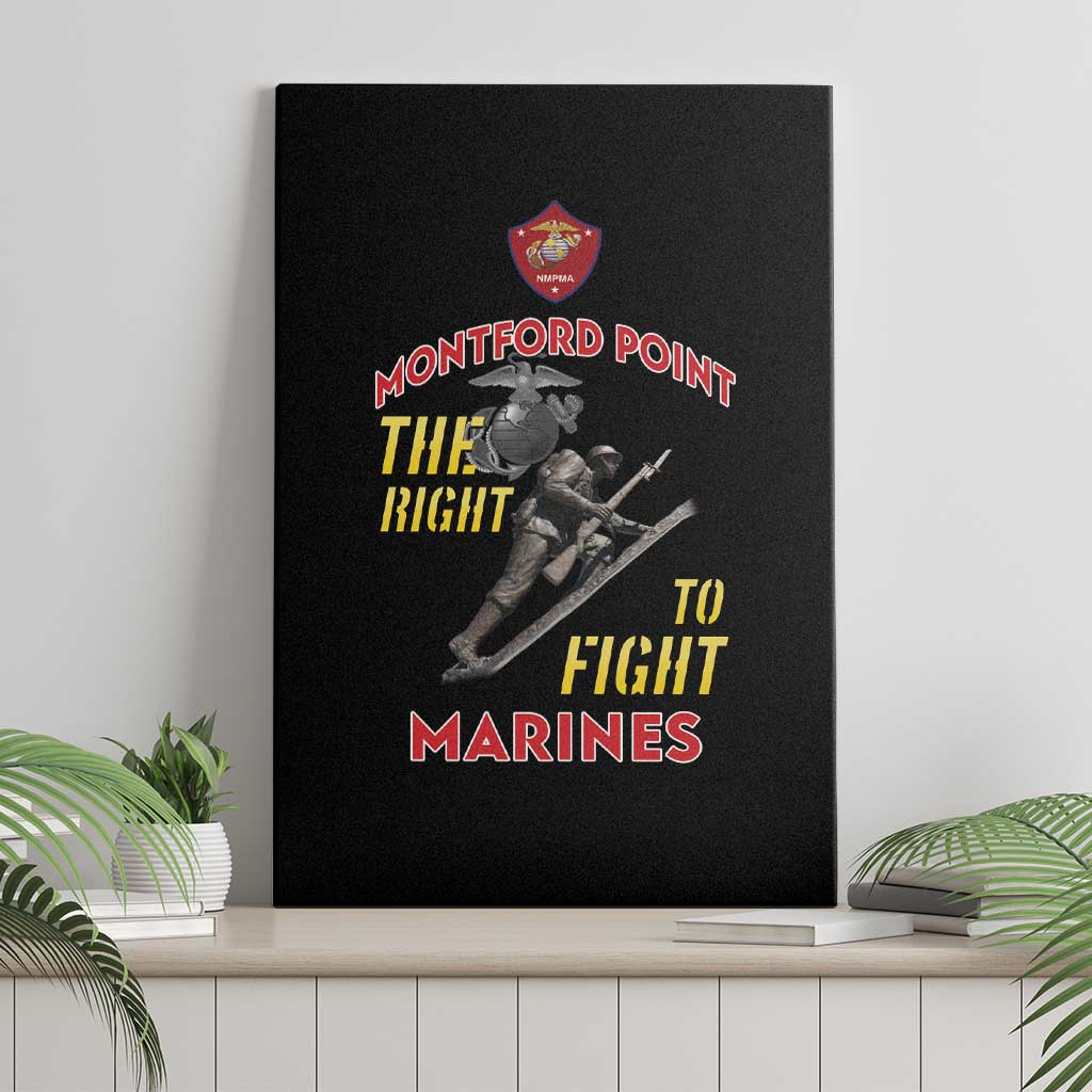 Montford Point Marines Canvas Wall Art The Right To Fight - Black - Wonder Print Shop