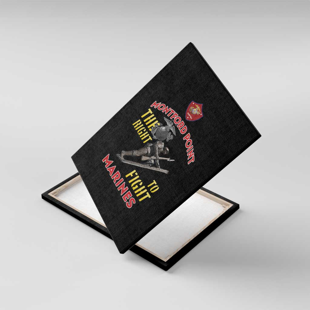 Montford Point Marines Canvas Wall Art The Right To Fight - Black - Wonder Print Shop